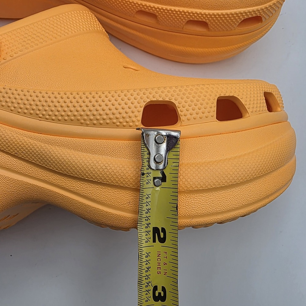 Crocs Bae Clog Women's 9 Orange Platform Chunky Sandal NWOT Classic Style - Picture 11 of 11